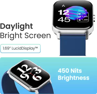 Ambrane Wise-Eon 1.69Lucid Display bluetooth calling function & 7 days battery life Smartwatch (Blue Strap, Regular) Ambrane Wise-Eon 1.69Lucid Display bluetooth calling function & 7 days battery life Smartwatch (Blue Strap, Regular)